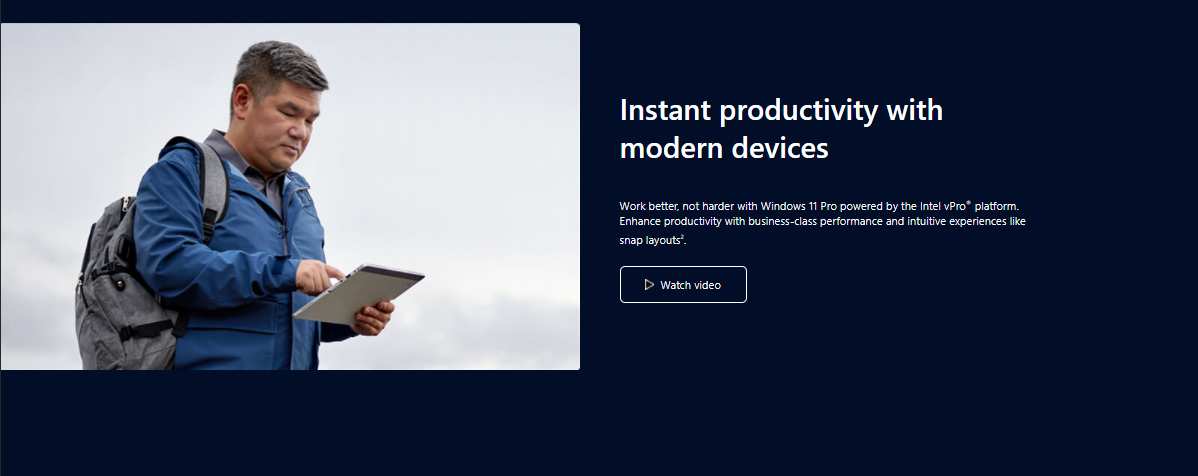 Instant Productivity with modern devices