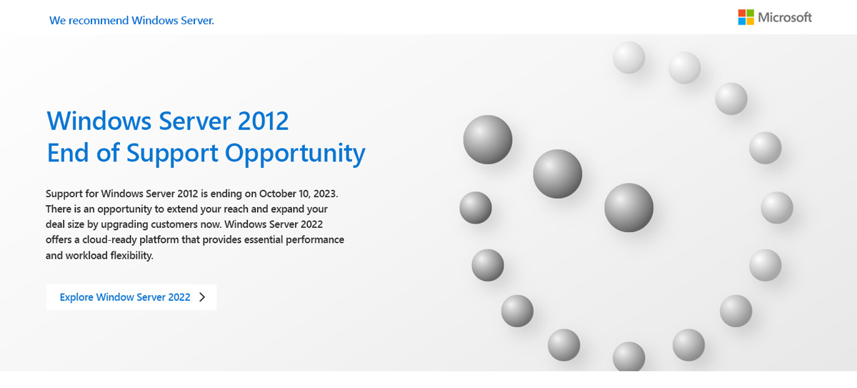 Windows Server 2012 End of Support Opportunity
