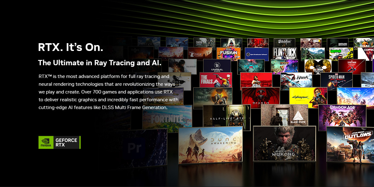 RTX. It's On. The Ultimate in Ray Tracing and AI. RTX is the most advanced platform for full ray tracing and neural rendering technologies that are revolutionizing the ways we play and create.