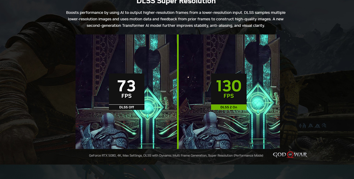 NVIDIA DLSS 4 - Supreme Spreed. Superior Visuals. Powered by AI.