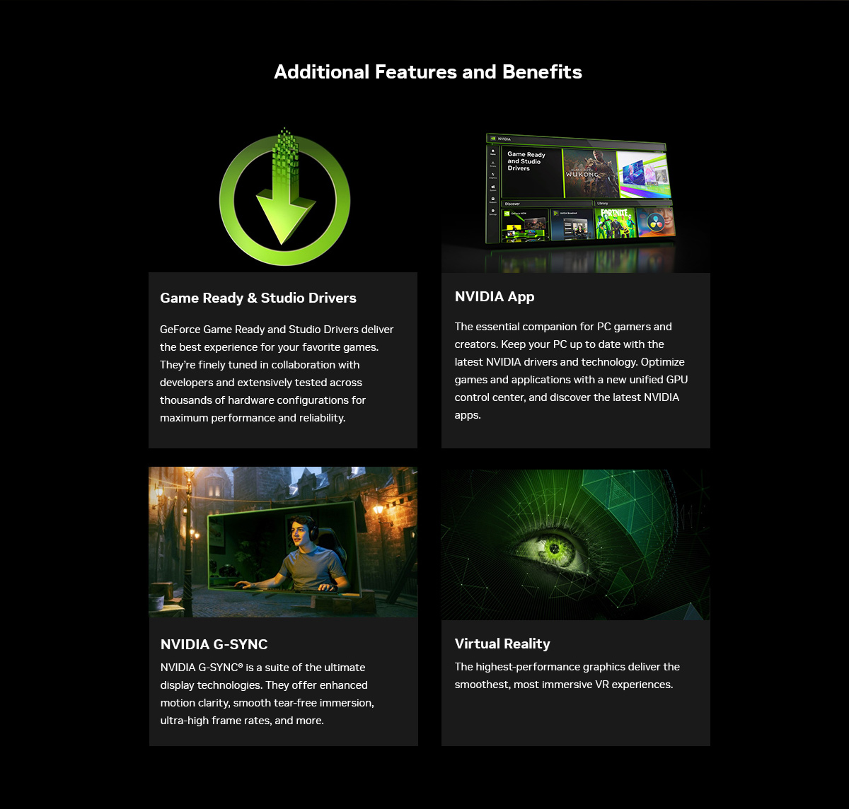 Additional features and benefits