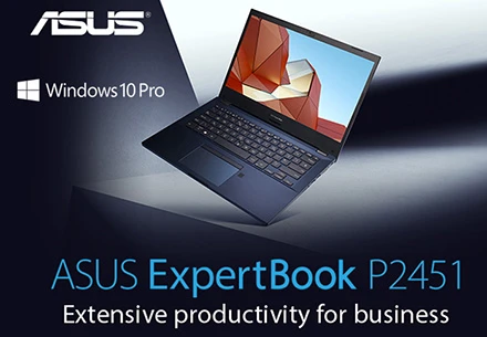 ASUS ExpertBook P2451 Notebook. Extensive productivity for business.